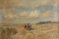 Før restaurering af landskabsmaleri ca. 1890